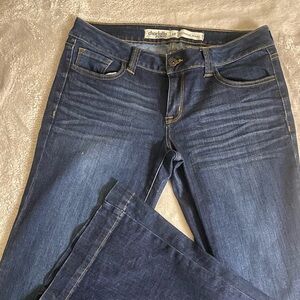 Charlotte Russe Women's Blue Jeans extreme flare, stretch size 10  worn once